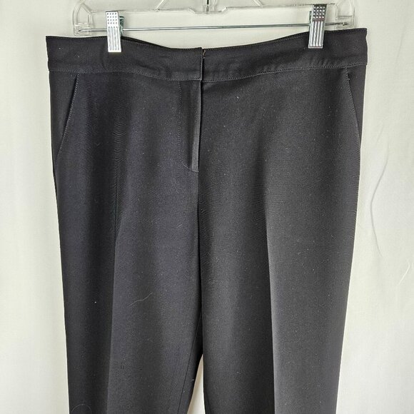 St. John Caviar Emma Black Stretch Knit Trousers Size 6 Quiet Luxury - Picture 4 of 11